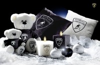 Lamborghinis range of 2008 baubles, bears, candles and cushions
