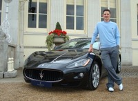 Justin Rose with the new Maserati GranTurismo S Automatic