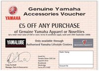 Get your free £5 discount voucher from Yamaha