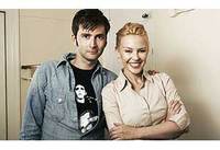 Kylie Minogue with Dr Who actor David Tennant