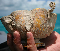 Ancient gold chalice recovered off Key West Ancient gold chalice recovered off Key West