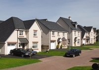 Detached family homes at Heather Lea, Lanark – now only one remains for sale.