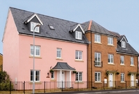 New homes at Awel-y-mor, including the ‘Farnell’ (far right).