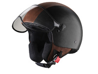 Pineider leather motorcycle helmet