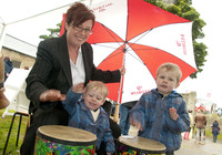 Redrow sales consultant Joanne Hoyland with her sons