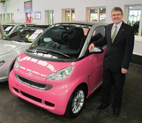 Limited smart fortwo pink passion up for auction