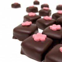 Raspberry & Rose dark chocolate truffles