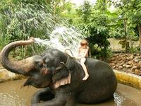 Taking a shower in Sri Lanka! 