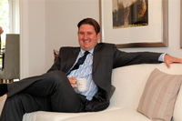 Shaun Peart pictured in the Redrow show home at Danum St Giles.