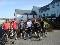 Staff and friends of Barratt get prepared for the charity cycle