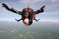 Amy Nelson doing her sky dive