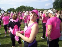 Harrison Murray’s Sharon Clark at the Race for Life. 