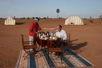 Al fresco breakfast in the Sahara Desert