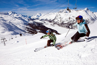 Skiing in Corvatsch