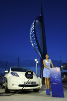 Alesha Dixon lit up Spinnaker Tower with Nissan LEAF