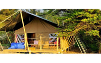 Safari tent lodges with sea views on the Isle of Wight