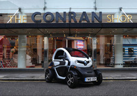 Red-hot Twizy lights-up the Conran Shop window