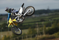 New models and classic race bikes with Suzuki at the Dirt Bike Show