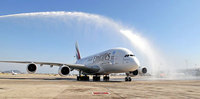 Emirates A380 touches down in Barcelona for the first time