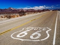 Route 33 (half of Route 66!) in a Mustang