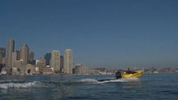 Mini speed boating in Boston Harbor