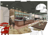 The Shearing House bar and dining area design