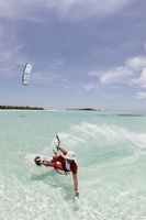 Kite-surfing season in the Maldives