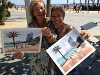 One day painting classes in Barcelona