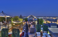Night and day on The Roof Terrace at Grand Hotel de Bordeaux & Spa