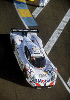 Le Mans-winning Porsche 911 GT1 ’98 in action at Silverstone Classic