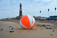 World Record for largest beach ball on Blackpool Beach