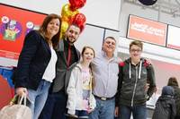 Shayne Ward surprises family at Manchester Airport 