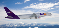 FedEx plane in flight