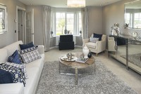 The newly decorated living room in the Shelford showhome