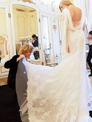 Wedding dress fitting