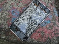 Smashed phone screen