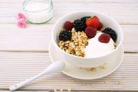 Oats and fruit