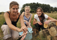 Slow worms go house hunting at Hanham Hall 
