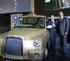 Mr Li Shufu, Chairman of Geely and Mr John Russell, CEO of Manganese Bronze Holdings pictured with the TX4 at the Show.