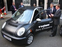 Prime Minister examines new TH!NK city electric vehicle