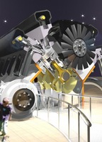 Walk through a Formula 1 car engine