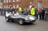 Damon Hill in the long nose D Type in Farnham town Centre