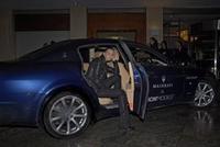 Supermodel Tatiana arrives at the Hilton Park Lane in a Maserati Quattroporte Automatic.