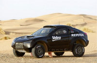 Mitsubishi four-car turbodiesel Dakar entry 
