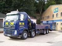 HGH Groundwork’s new Volvo FH12 8x4, used to carry converted shipping containers and plant. HGH Groundwork’s new Volvo FH12 8x4, used to carry converted shipping containers and plant.