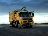 Unique Volvo Hydroblaster 8 x 4 hits the road (and runway)