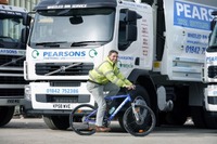 Pearsons put pedal to the metal with Volvo FEs and mountain bike
