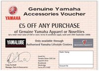 Get your free £5 discount voucher from Yamaha