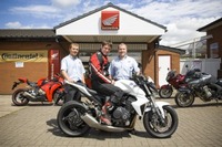 Honda race ace Cal Crutchlow passes his bike test