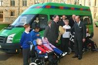 THE DUKE OF EDINBURGH PRESENTS THE LORDS TAVERNERS 800th FORD TRANSIT MINIBUS TO MARK THE QUEENS 80TH BIRTHDAY